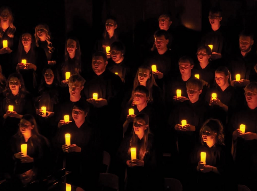 NWU choir singing at Christmas time.